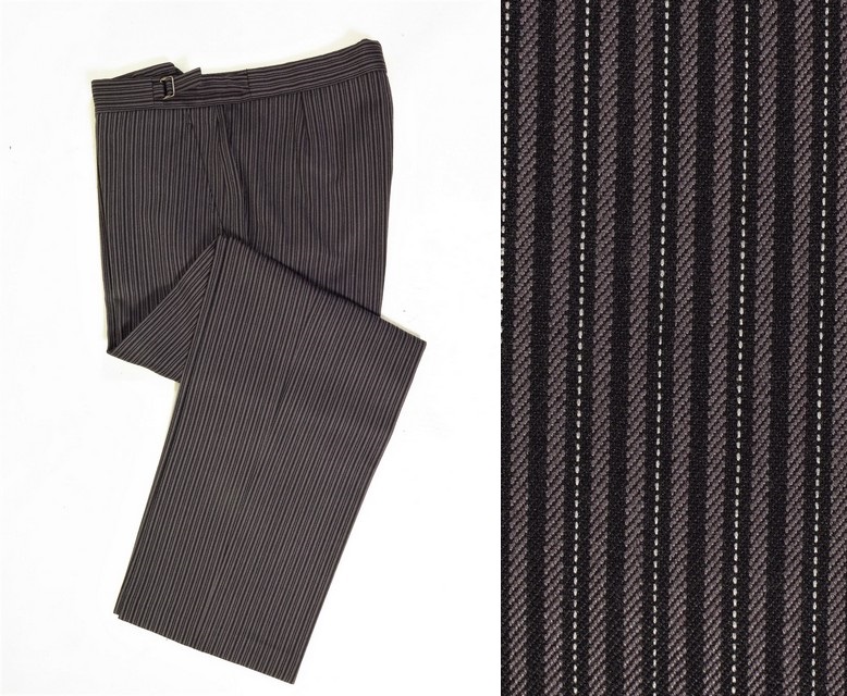 Black & White Striped Wide Leg Pants by Lavender Brown